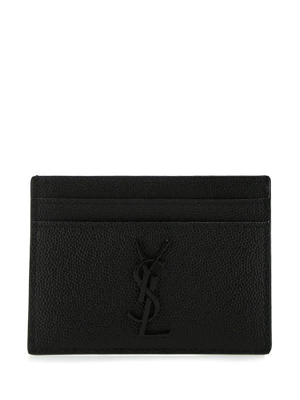 Cassandra Logo Leather Card Wallet