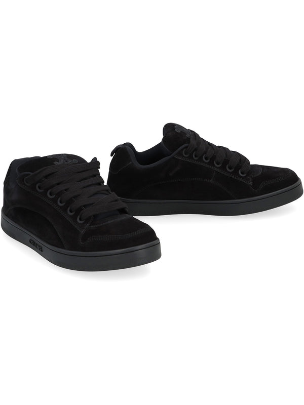 Triomphe Embossing Suede Low Top Sneakers