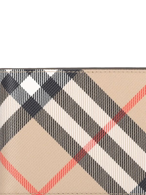 Check Pattern Bi Fold Wallet