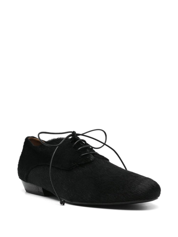 Black Leather Lace-up Shoes