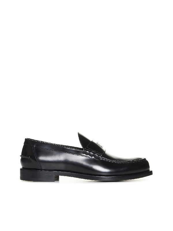 4g Logo Accent Leather Loafers