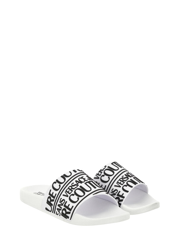 Versace White Slides