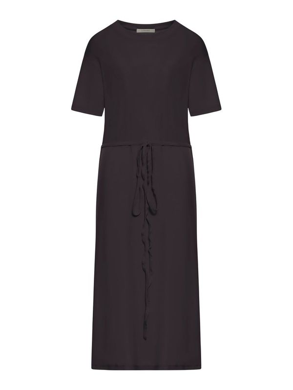 Belted Rib Cotton Long Dress