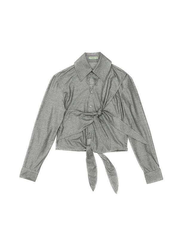 CROSSED Shimmer Multi-Way Shirt