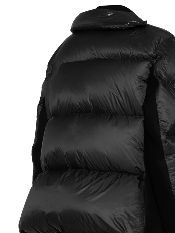 Asymmetric High-Neck Nylon Padded Jacket