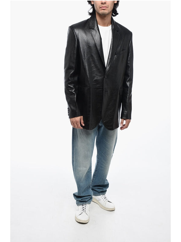 Single Breasted Leather Jacket