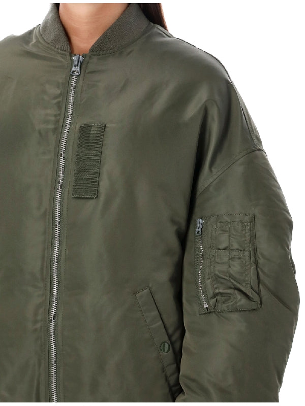 Zipper Pocket Sleeve Bomber Padding