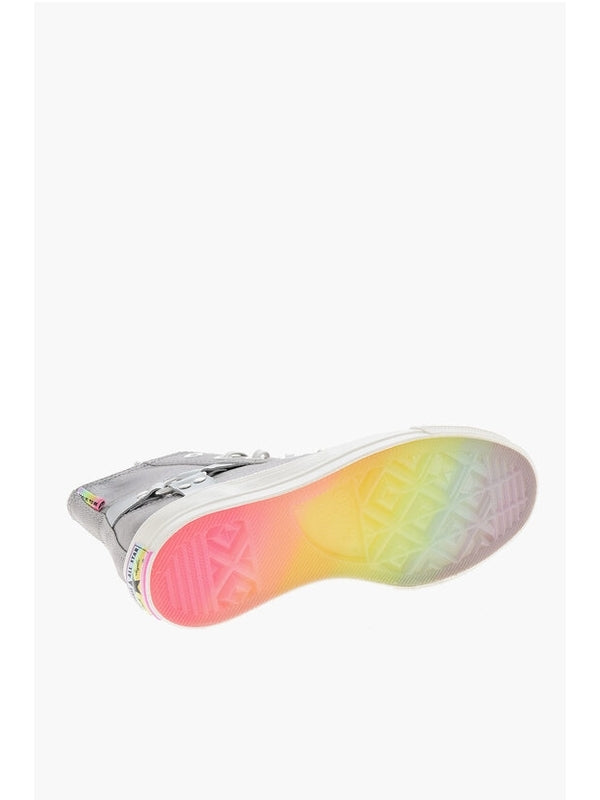 Converse Silver High Top Sneakers