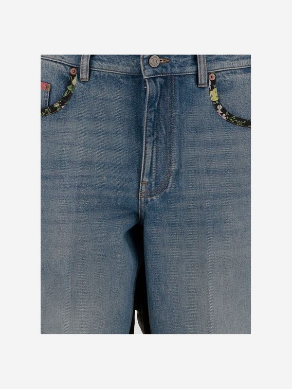 Back Logo Patch Denim Pants