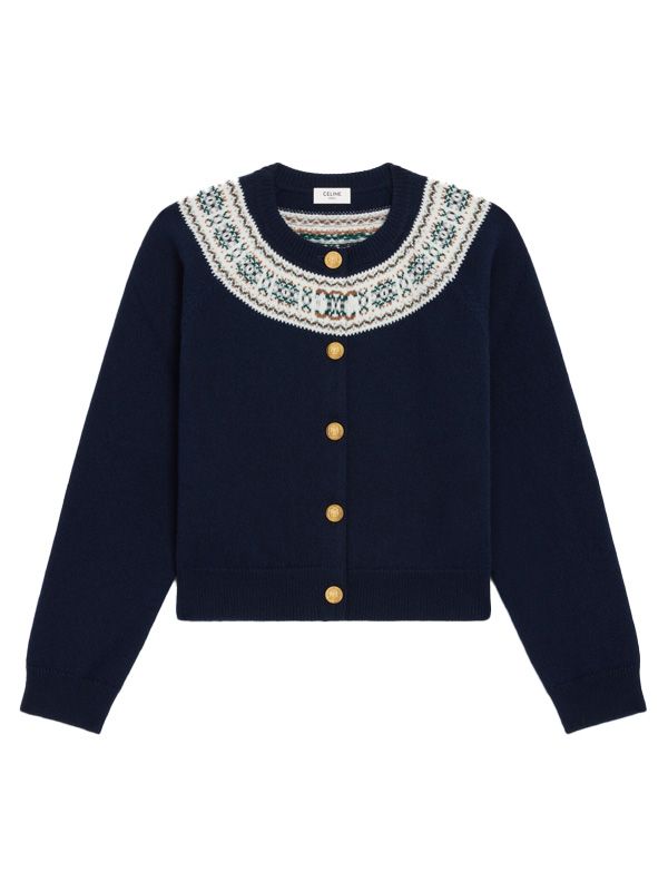 Triomphe Pattern Cashmere Cardigan