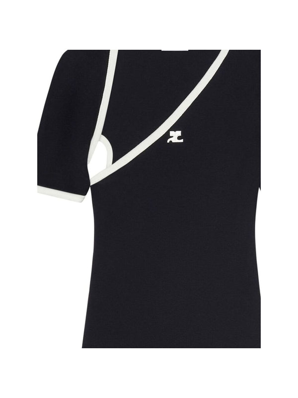 Slash Contrast Dress