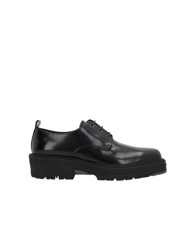 Square Toe Leather Lace-up Shoes