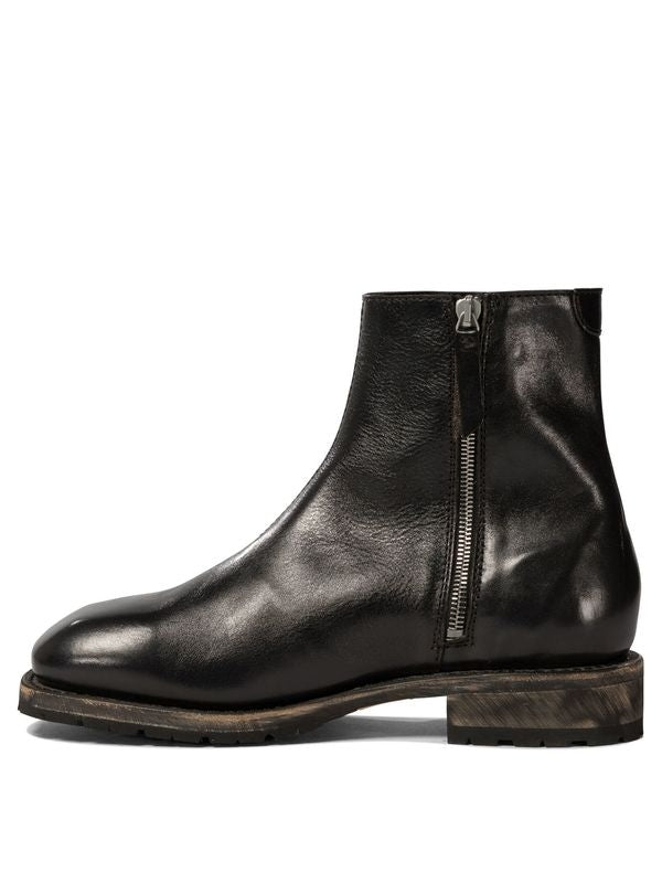 Engine Leather Ankle Boots