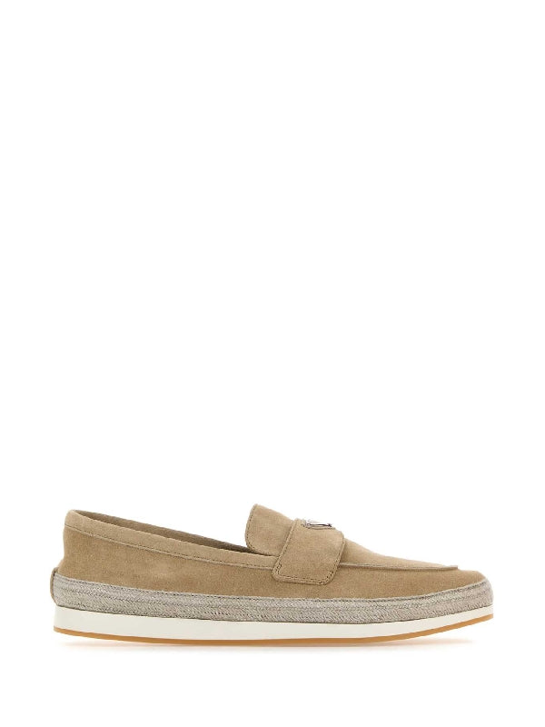 Triangle Logo Suede Espadrilles