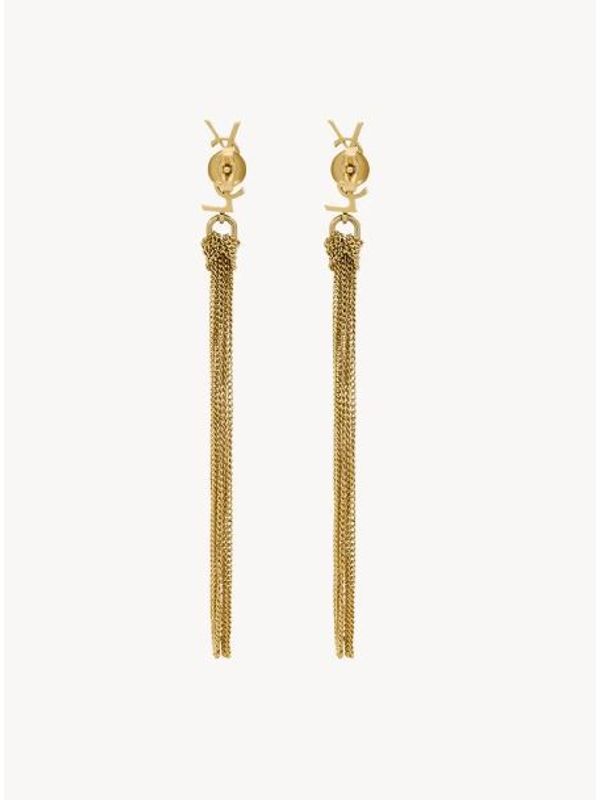 Cassandra Monogram Fringe Earrings - Jente