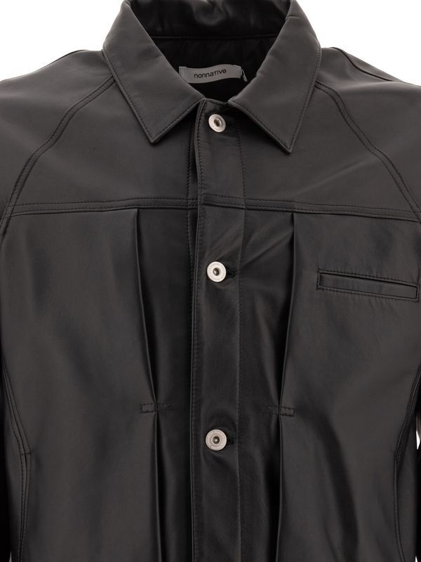 Fast Pocket Leather Jacket