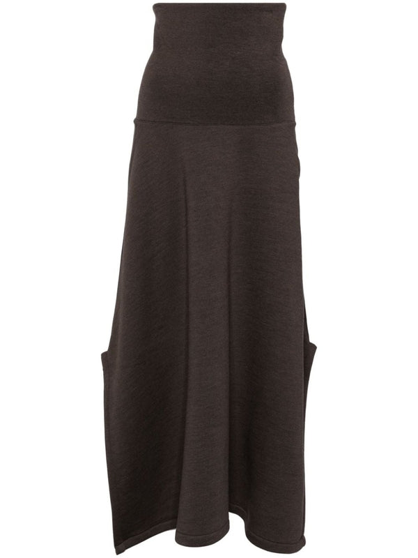 Brown Wool Cotton Skirt