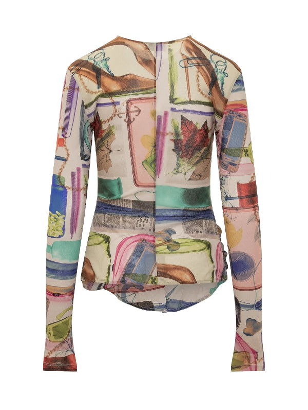 X-Ray Printing Long Sleeve Top