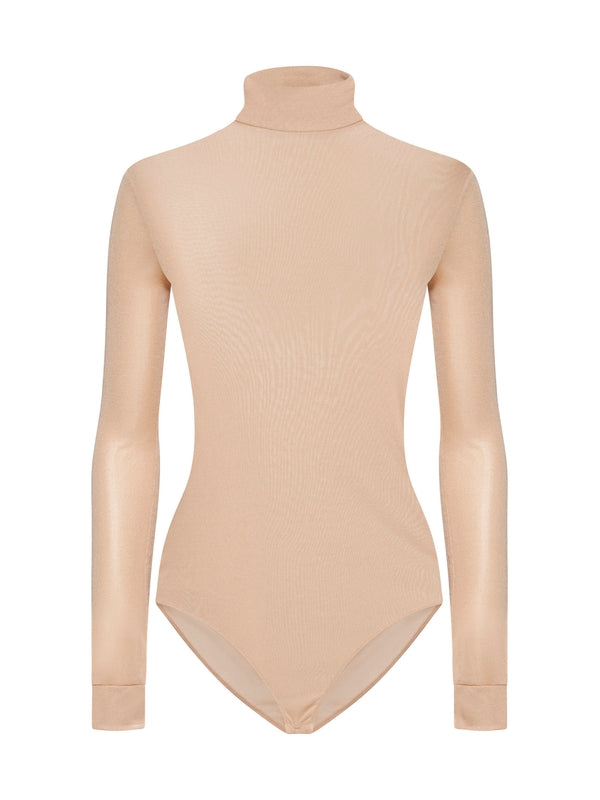 Back Stitch High Neck Bodysuit