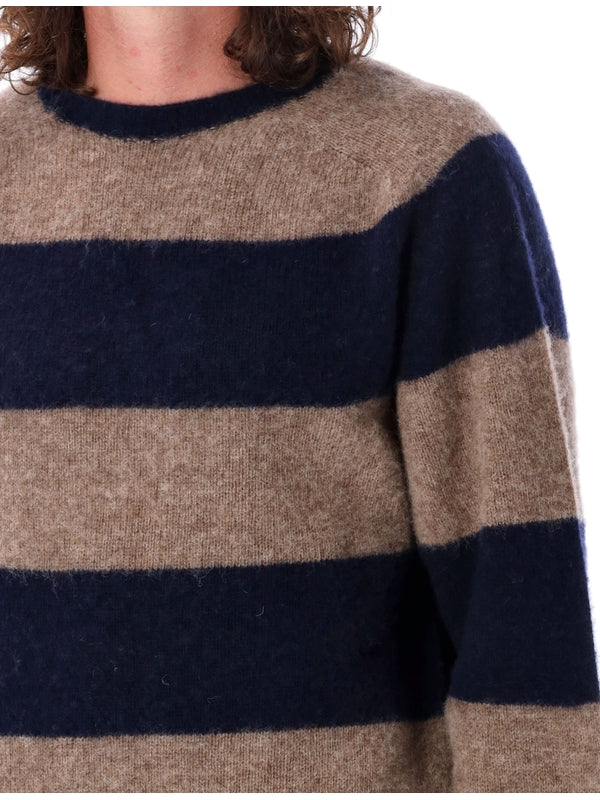 Crewneck Stripe Wool Knit