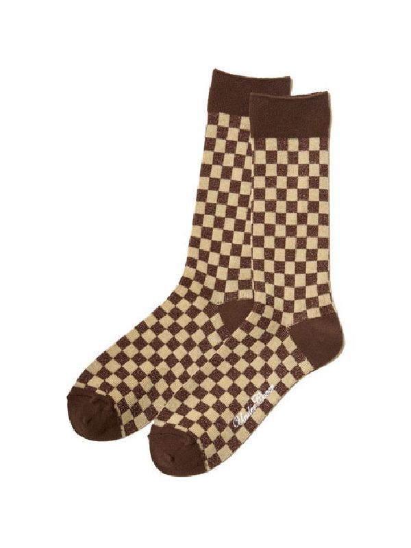 Checkerboard Logo Socks