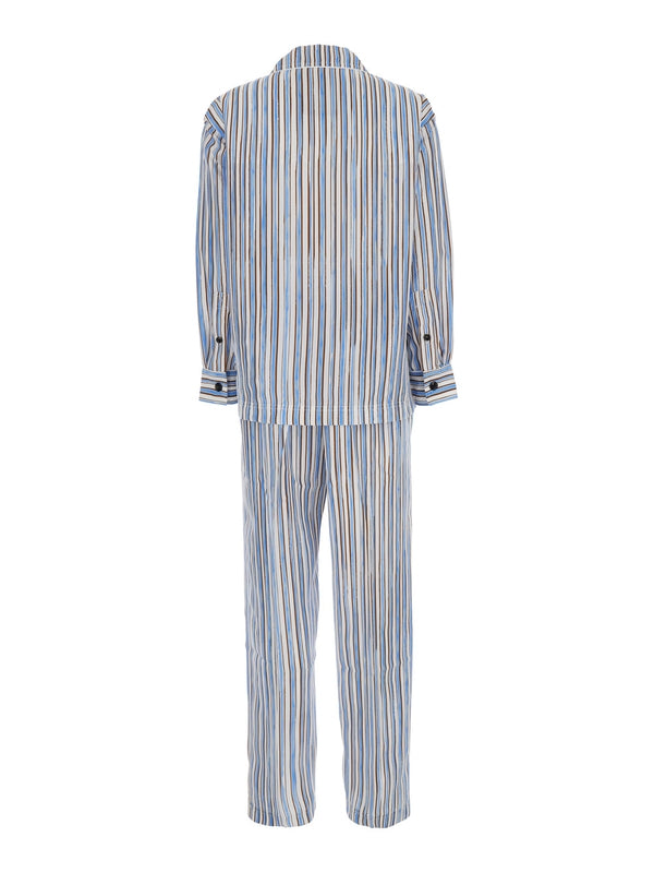 Stripe Silk Pajama Set