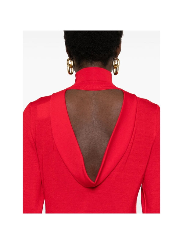 4g Logo Detail High Neck Wool Knit