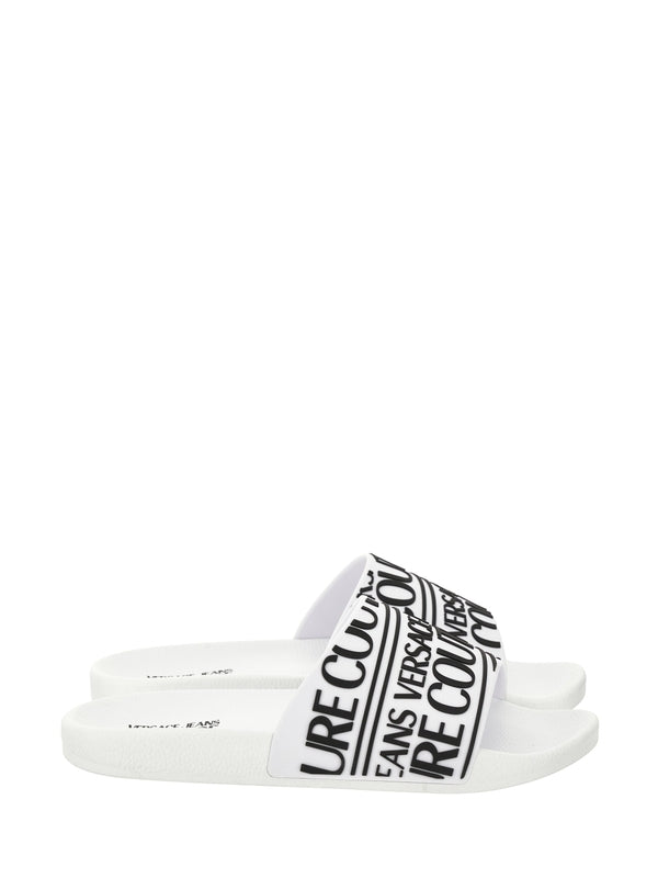 Versace White Slides