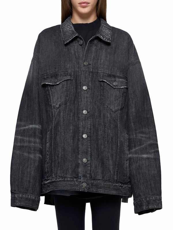 Oversized Flap Pocket Denim
  Jacket