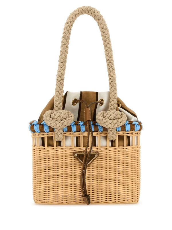 Wicker Mini Bucket Bags