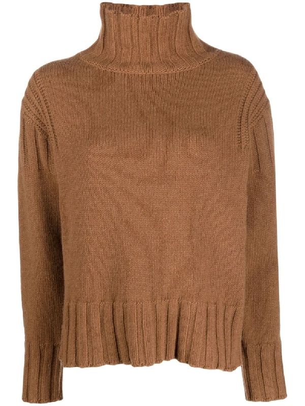 High-Neck Cashmere Knit