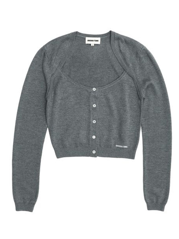 Logo Silk Cashmere Knit Cardigan