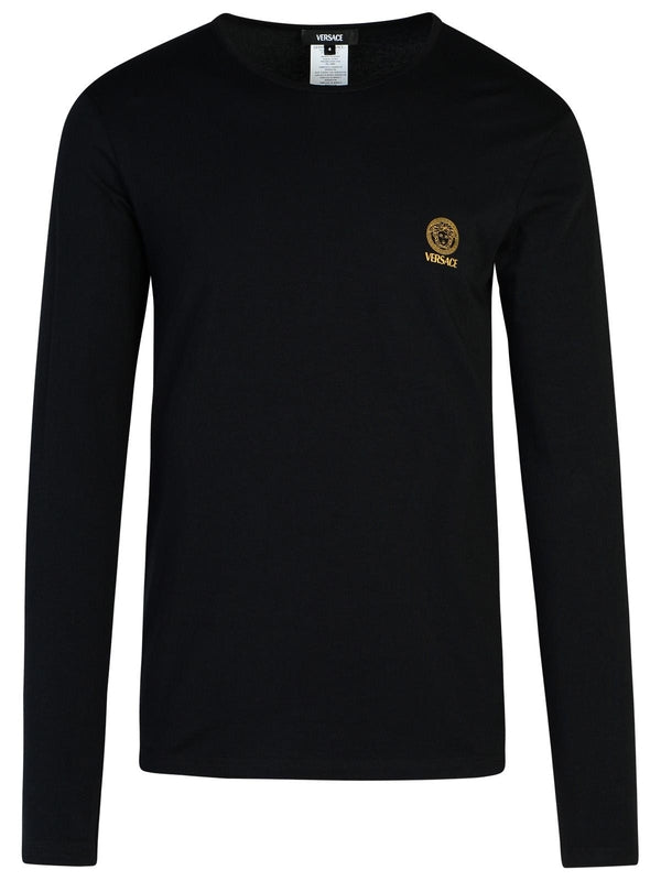 Chest Logo Cotton Long Sleeve Top