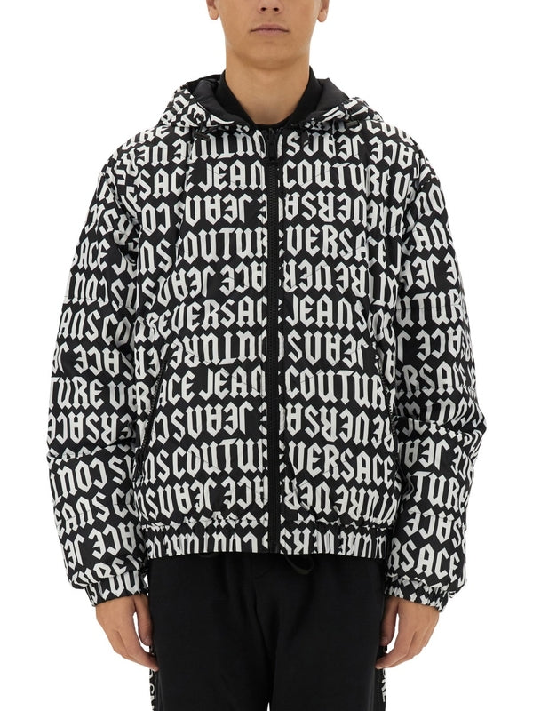 Allover Lettering Hoodie Jacket