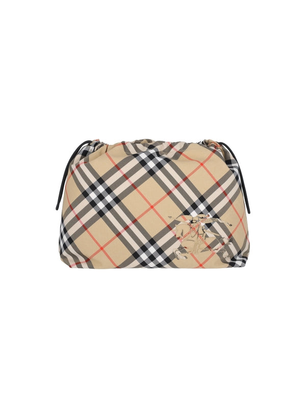 Ekx Check Drawstring Pouch Bag