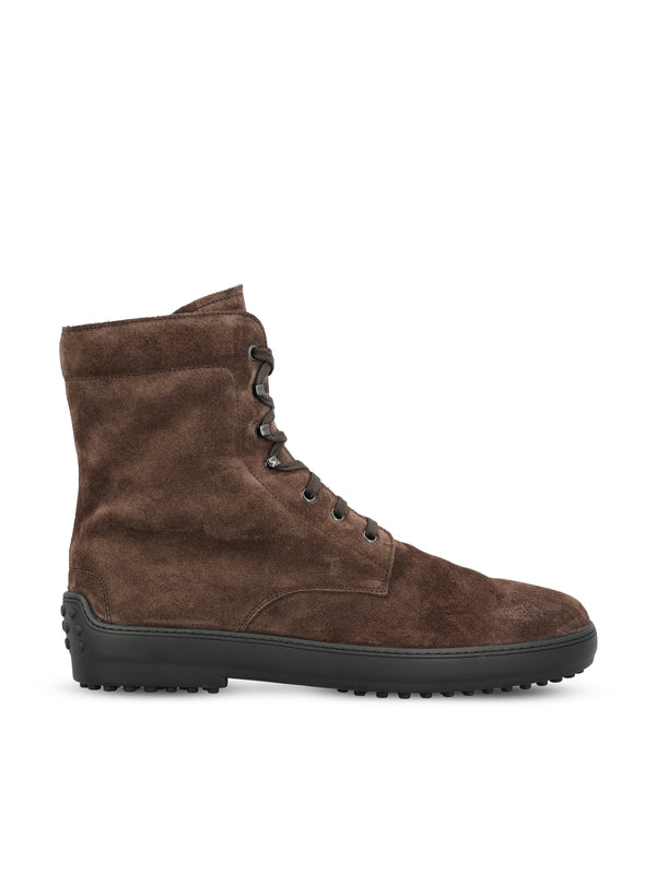 Tod'S Brown Lace-Up Boots
