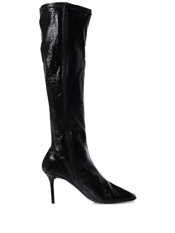 Oblique Vinyl High Boots Heel