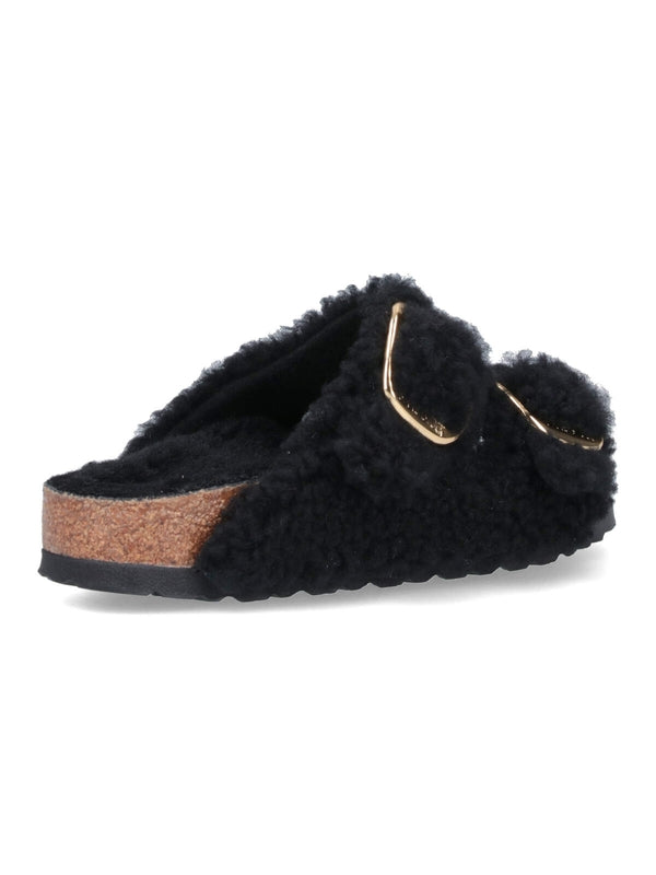 Arizona Big Buckle Shearling Sandals