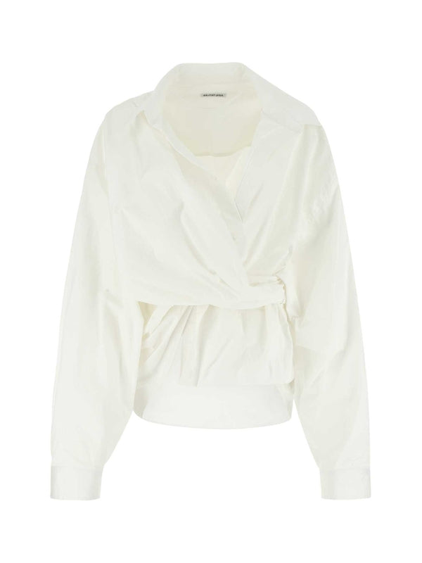 Waist Wrap Cotton Shirt