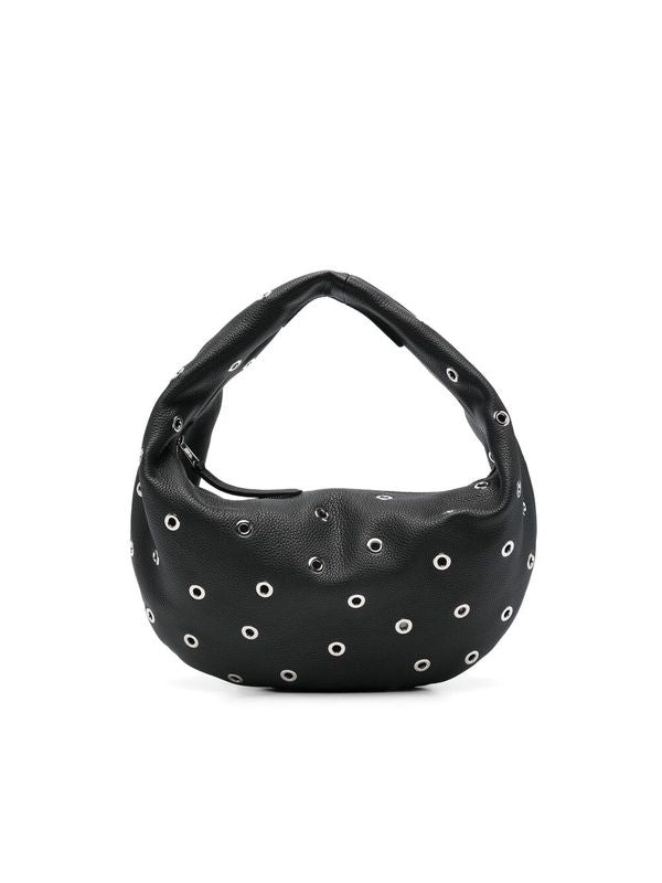 Eyelet Detail Leather Tote Bag