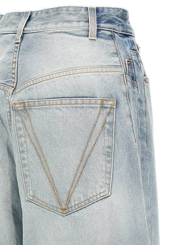 Rhinestone
  Logo Denim Pants