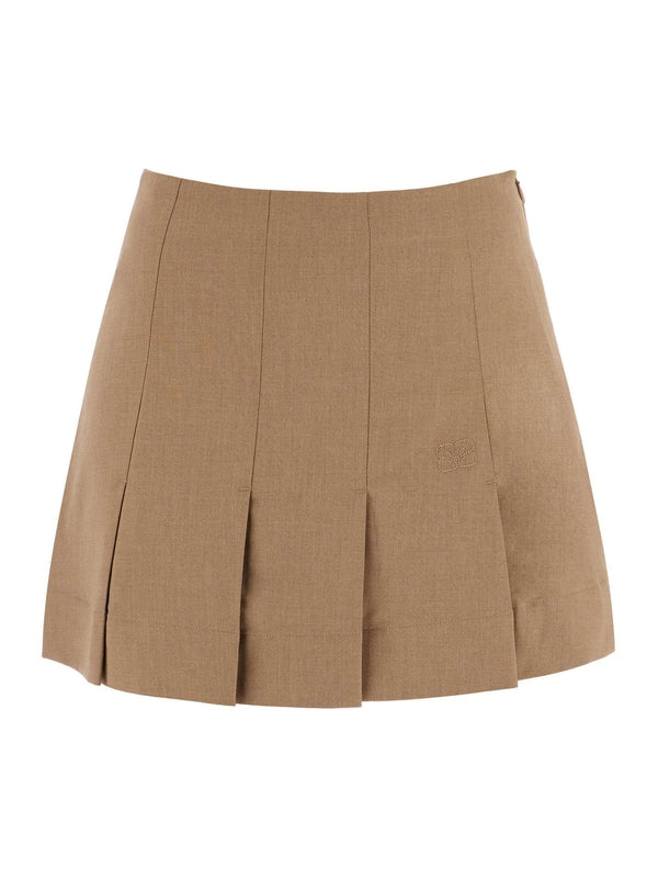 GANNI - Pleats Mini Skirt - Jente