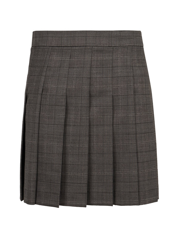 Alcuno Check Wool Pleated Skirt