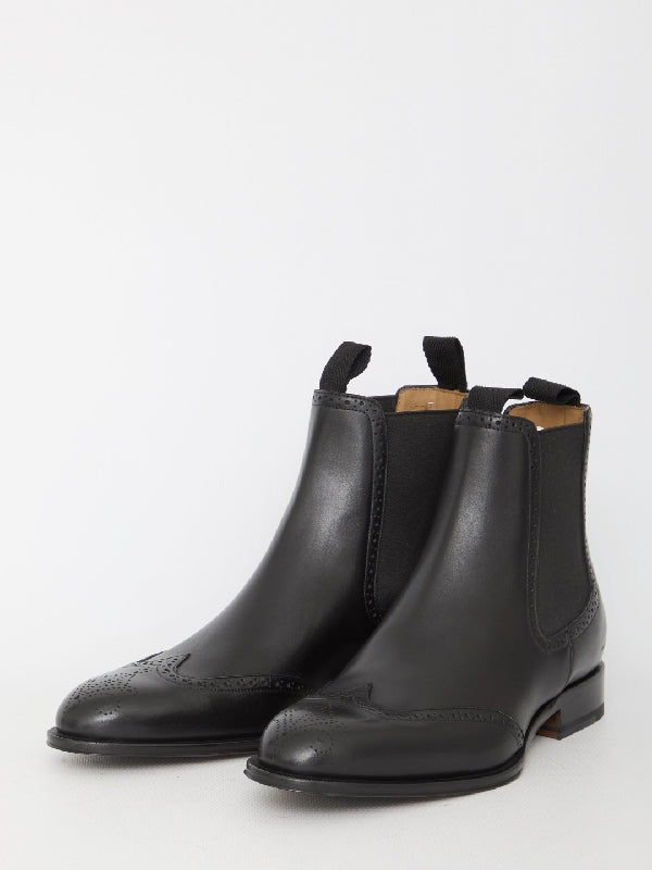 Black Leather Chelsea Boots