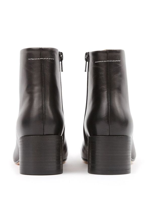 Anatomic
  Stitch Leather Ankle Boots