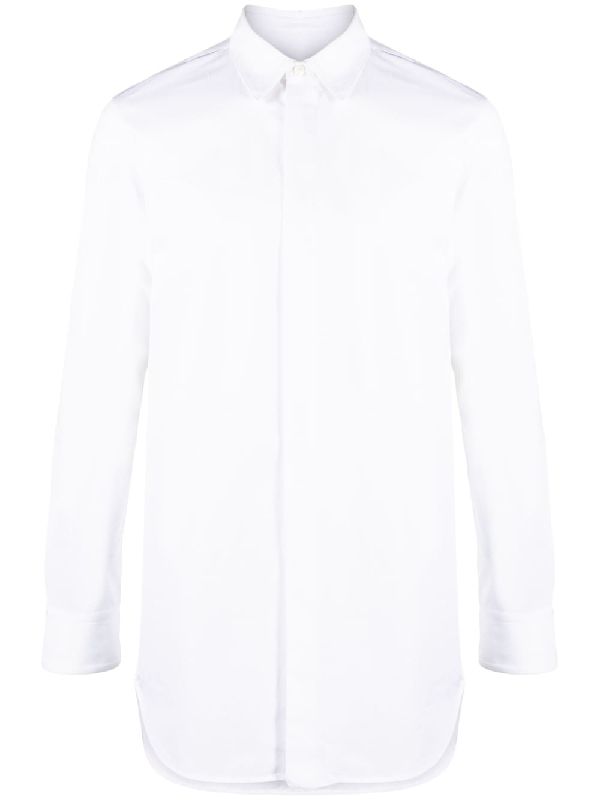 White Cotton Long Sleeve Shirt