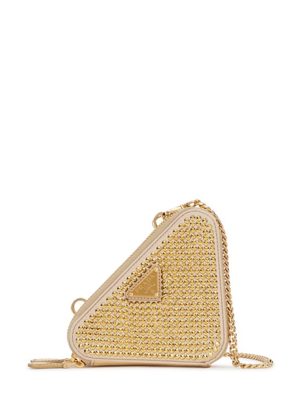 Triangle Logo Crystal Detail Mini Bag