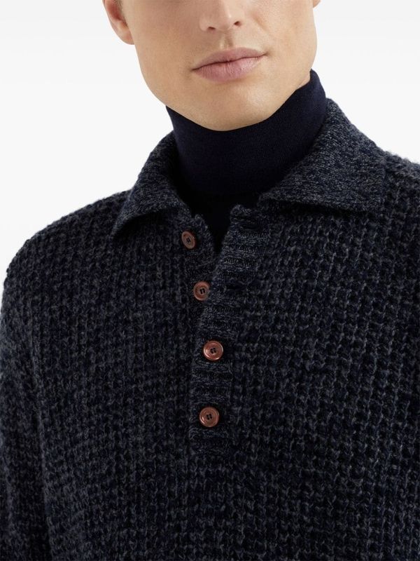 Wool Cashmere Polo Shirt