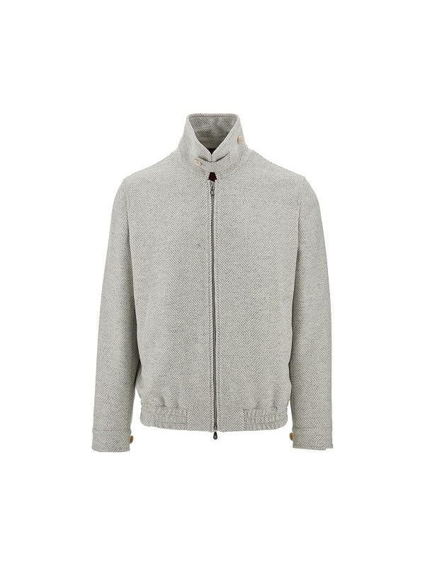 Wool Blend Zip-up Jacket