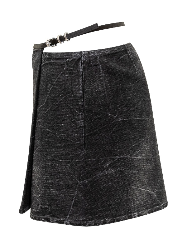 Voyou Strap Denim Skirt